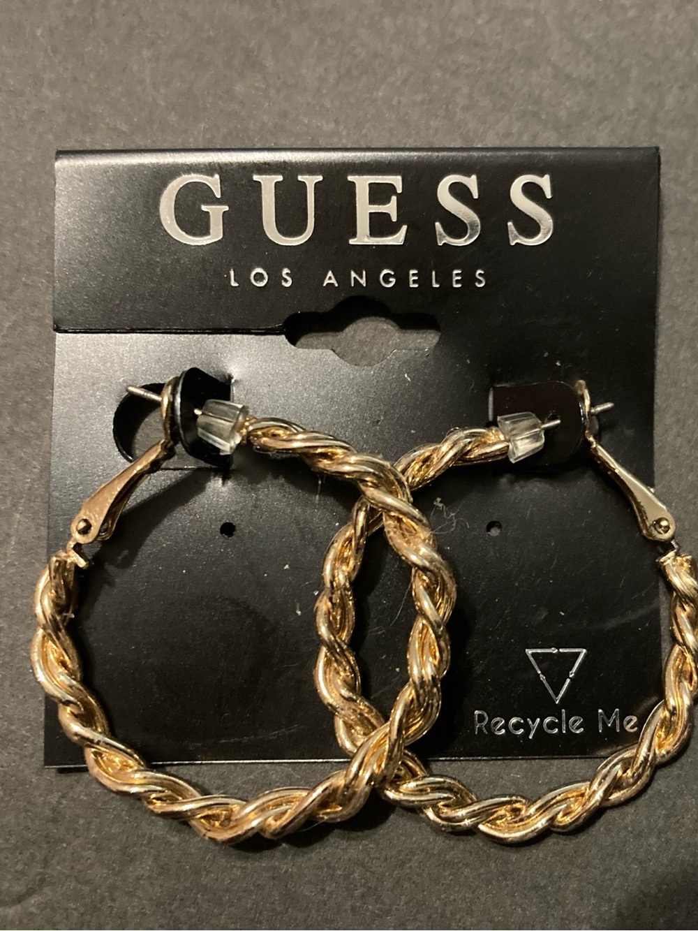 GUESS Gold Braided Hoop Earrings